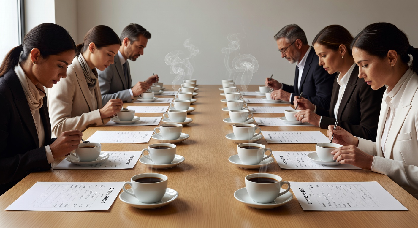 coffee cupping session